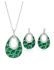 Sterling Silver Cubic Zirconias Women Jewelry Set. Length 26 in. Total Item weight 5.0 g.