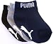 Puma Baby Mini-Qtr Crew Solid Gripper Socks-3 pack (Infant to Baby)