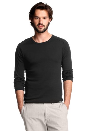 ESPRIT Full Needle C-Neck, L/ S N32629 Herren Shirts/ T-Shirts, Gr. 56 (XXL), Schwarz (001 Preisvergleich