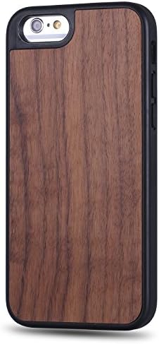iPhone 6/6s Wooden Case, OTTII Genuine Walnut Wood Case for iPhone 6/6s - Handmade Wood & Shockproof TPU Bumper