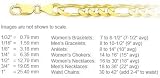 13.0mm figaro gold chain available in necklace, bracelet and anklet lengths (14K Solid Gold)