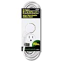 TRC 90508 Flatplug Ultra Thin Profile 3 Wire Cord 10-Foot 16/3 White