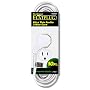 TRC 90508 Flatplug Ultra Thin Profile 3 Wire Cord 10-Foot 16/3 White
