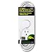 TRC 90508 Flatplug Ultra Thin Profile 3 Wire Cord 10' 16/3 White
