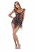 2 PC. Triangle cut chemise with intricate vine embroidery,