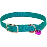 Hamilton Safety Cat Collar with Bell, Teal, 3/8" Wide x 12" Long