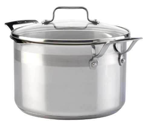 Emeril by All-Clad E88445 Restaurant Chef's Stainless Steel Dutch Oven Cookware, 5-Quart, Silver