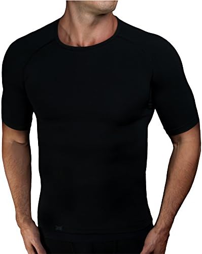 EQUMEN Men's Core Precision Undershirt Short Sleeve Crew Neck L Black