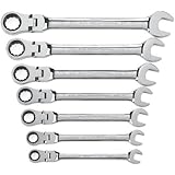GearWrench 9700 7 Piece Flex-Head Combination Ratcheting Wrench Set SAE