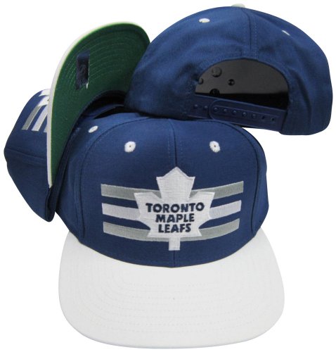 Toronto Maple Leafs Blue/White Two Tone Snapback Adjustable Plastic Snap Back Hat / Cap