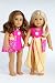Beach Party - 3 piece outfit includes pink swimsuit, yellow wrap and beach bag; fits 18 inch American Girl doll
