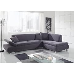 Knallerangebot! Polsterecke, Ecksofa Schenkel rechts, hochwertiger Sitzkomfort, Webstoff grau