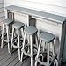 Leisure Accents Spa Bar and Counter, Gray/Beige, 74 Inches Long by 36 Inches High