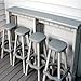 Leisure Accents Spa Bar and Counter, Redwood/Beige, 74 Inches Long by 36 Inches High
