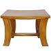 Pine Coffee Tables - Handmade Asian Furniture - 22" Contemporary Curvy Acacia Wood Coffee / Sofa Table - Pine Finish