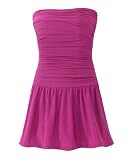 Newport News Shirred Bandeau One-Piece Swimsuit Dress