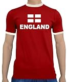 Fifa World Cup 2010 England Contrast / Ringer T-Shirt S-XXL