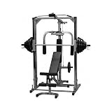 Smith machine plate load W/FID Bench & 175 LB Plates & Gym Mat, Ready to use