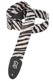 Levy's Leathers Nylon/Polyester/Cotton Faux Sib.Tiger Guitar Strap,Siberian Tiger