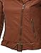 LE3NO Women's Mock Collar Long Sleeve Zip Up Crinkled Biker Jacket