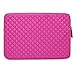 13.3-14 Inch Laptop/Tablet Sleeve, Evecase Diamond Foam Splash Shock Resistant Neoprene Sleeve Bag for for Notebook Chromebook, Ultrabook - Hot Pink