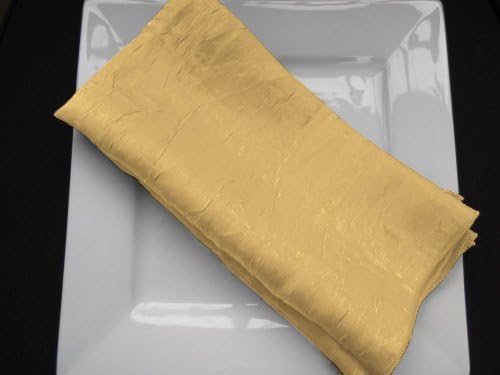 Lot of 100 Champagne Crushed Taffeta Wedding Napkins