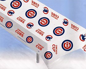Chicago Cubs Plastic Table Cover Heavy Duty Officially Licensed Team Logo