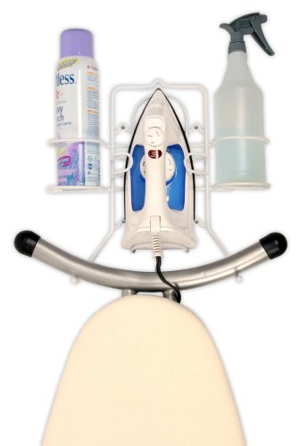 DAZZ Iron Board and Accessory Holder, White