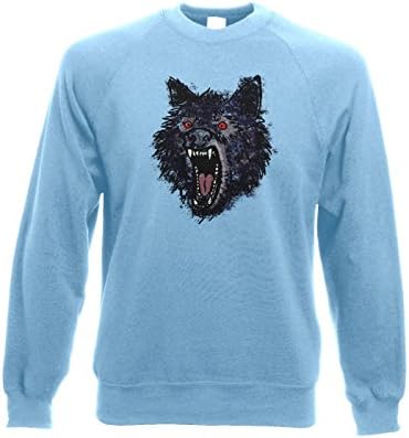Insanity Wolf Sweatshirt - Sky Blue XX Large (52" Chest)