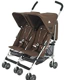Maclaren Triumph Twin Stroller in Coffee Silver