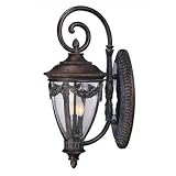 Savoy House Acropolis Bark and Gold Three-Light Outdoor Wall Mount