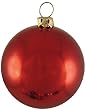 Shiny American Red Commercial Shatterproof Christmas Ball Ornament 4" (100mm)