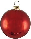 Shiny American Red Commercial Shatterproof Christmas Ball Ornament 3.25" (80mm)