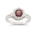 Roman Art Deco Garnet and White Topaz Ring in .925 Sterling... Roman Art Deco Garnet and White Topaz Ring in .925 Sterling...