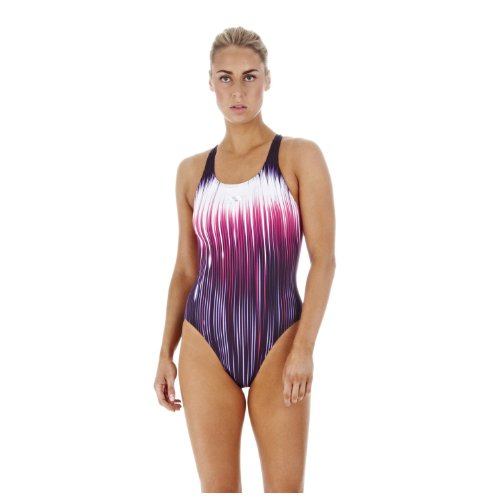Speedo Damen Badeanzug PowerSprint Placement Powerback, lila-pink, 36, 8055747840