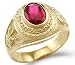 New Solid 14k Yellow Gold Mens Large Fashion Ruby Ring New Solid 14k Yellow Gold Mens Large Fashion Ruby Ring