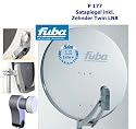 P177 Fuba Sat Spiegel DAA 780 78cm hellgrau inkl. Zehnder Twin LNB