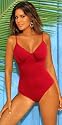 Badeanzug rot C-Cup Damen Bade-Anzug Rot