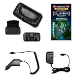 GTMax Rapid Car Charger + Home Travel Charger + Sync Tranfer USB Data Cable + Black Horizontal Pouch Carrying Case for Verizon HTC Droid Eris CDMA Cell Phone