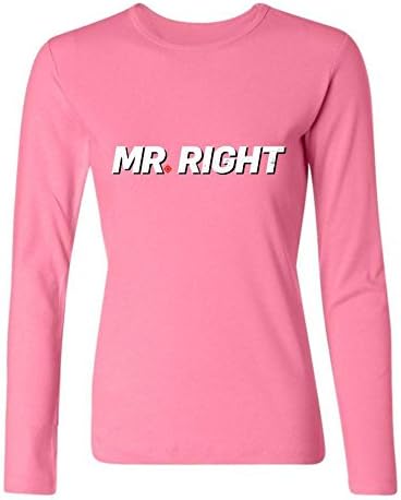 Jonnert Women's Mr Right Movie Long Sleeve Cotton T Shirt