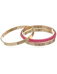 a.v. max Three Piece with Studs Bangle Bracelet Set, 2.75"