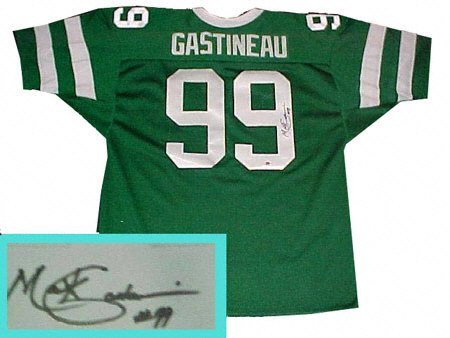 Mark Gastineau New York Jets Autographed Throwback Green Jersey