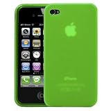 Eigertec Glossy Series Green TPU Silicone Case Cover Skin and Screen Protector Kit for New Apple iPhone 4 4G