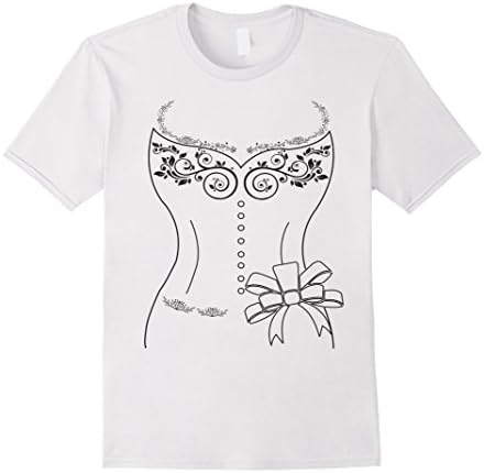 Men's Bride Wedding Dress T-shirt, Funny Bridal Shower or Vegas 3XL White