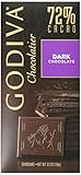 Godiva Dark Chocolate Bar, 72%, 3.5-Ounces (Pack of 5)