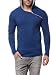 Gritstones Indigo/Grey Melange Full Sleeve Hooded T Shirt GSFSHDZIP1291INDGM RS.485.00