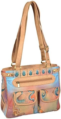 Vakaro Women's Leather Hand Painted Shoulder Bag Free Size Multicolor