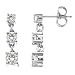 14k White Gold Three-Stone Diamond Earrings (H/I1, 1 ct. tw.)