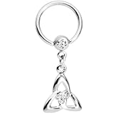 Trinity Celtic Knot Dangle Captive Ring