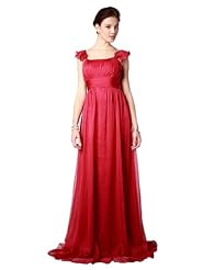 Chiffon Full Length Empire   Waistline  Pleated Evening Dress/Homecoming Dress/Bridesmaid Dress/Prom Dress  With Ruffles